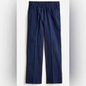 J Crew Astrid Wide Leg Pull-On Chino Crop Pants Size XL Navy